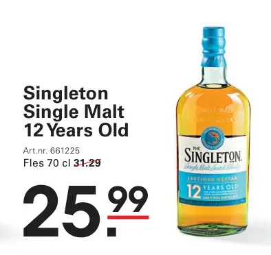 Aanbieding: Singleton Single Malt 12 Years Old