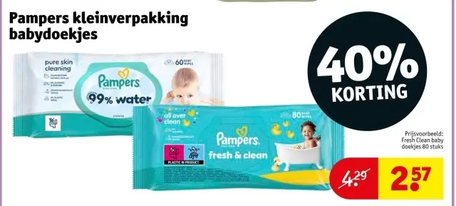 Promotie: Pampers kleinverpakking babydoekjes