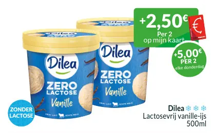 Promotie: Lactosevrij vanille-ijs