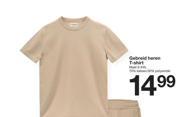 Aanbieding: Gebreid heren T-shirt