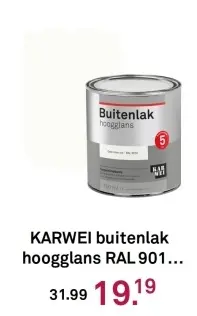 Aanbieding: Buitenlak hoogglans RAL 901...