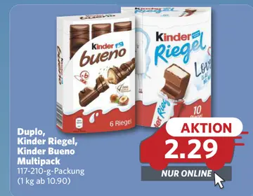 Aanbieding: Duplo, Kinder Riegel, Kinder Bueno Multipack
