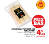 Offre: Morbier aop au lait cru