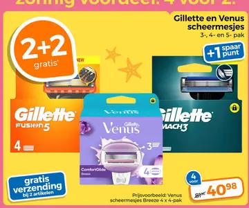 Aanbieding: Gillette en Venus scheermesjes