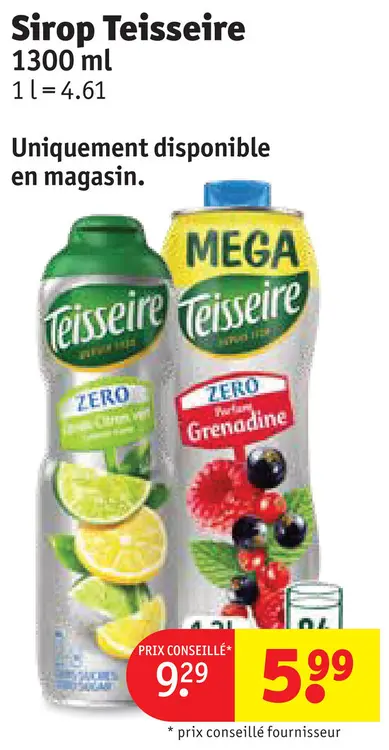 Offre: Sirop