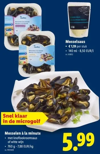Promotie: Mosselen à la minute