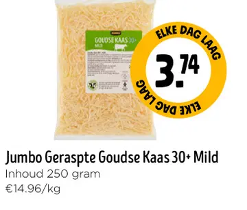 Aanbieding: Jumbo Geraspte Goudse Kaas 30+ Mild