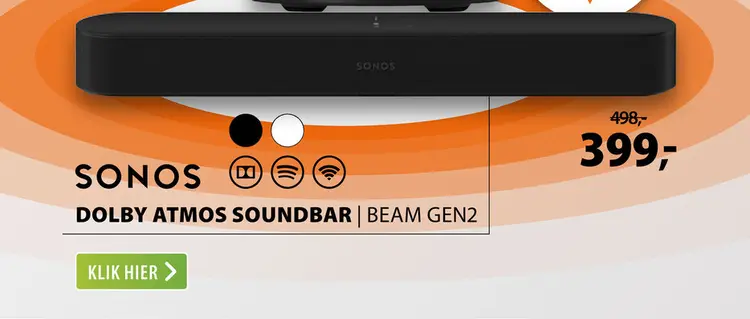 Aanbieding: Sonos BEAM Gen2 Zwart