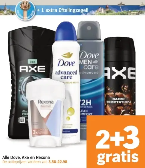 Aanbieding: Alle Dove, Axe en Rexona