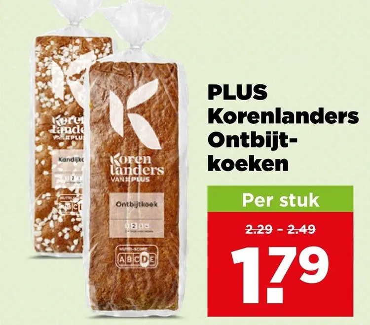 Aanbieding: PLUS Korenlanders Ontbijtkoeken