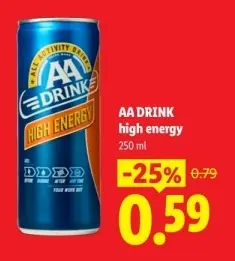 Aanbieding: AA drink high energy