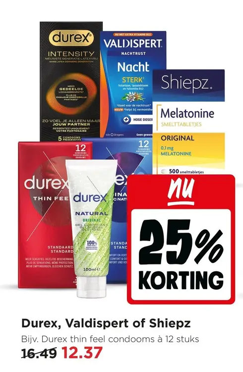 Aanbieding: Durex, Valdispert of Shiepz