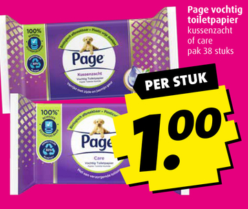 Aanbieding: Page vochtig toiletpapier