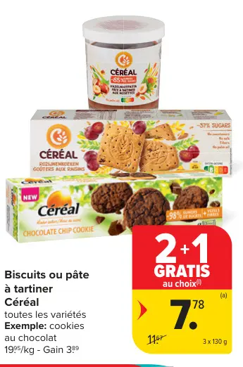 Offre: Biscuits ou pâte à tartiner