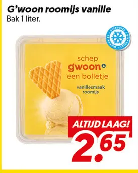 Aanbieding: Roomijs vanille