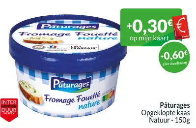 Promotie: Pâturages Fromage Fouetté nature