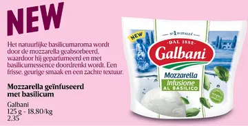 Aanbieding: Mozzarella geïnfuseerd met basilicum