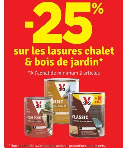 Offre: Lasures chalet & bois de jardin