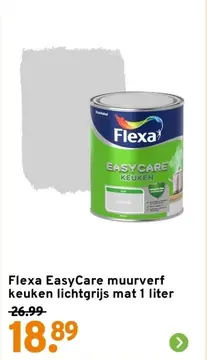 Aanbieding: Flexa EasyCare muurverf keuken lichtgrijs mat