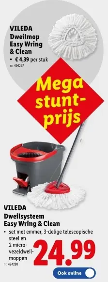 Promotie: Dweilsysteem Easy Wring & Clean