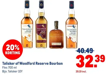 Aanbieding: Talisker of Woodford Reserve Bourbon