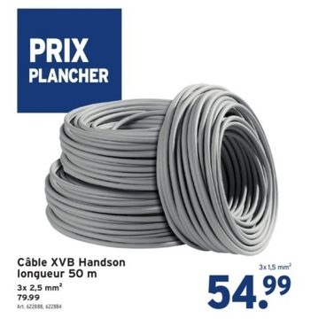 Offre: Câble XVB Handson longueur 50 m