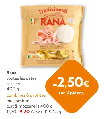 Offre: toutes les pâtes farcies