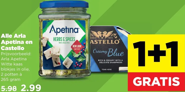 Aanbieding: Apetina en Castello