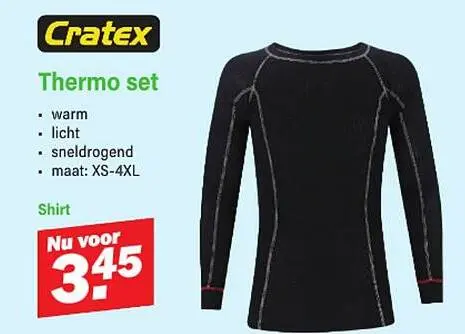 Promotie: Thermo set Shirt