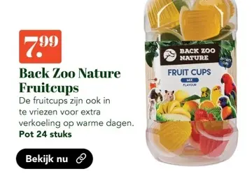 Aanbieding: Back Zoo Nature Fruitcups