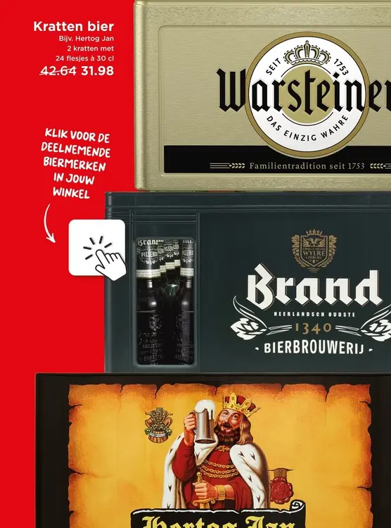 Aanbieding: Kratten bier