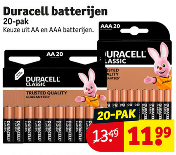 Aanbieding: Duracell batterijen 20-pak