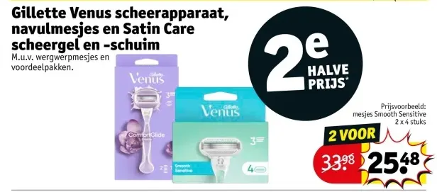 Aanbieding: Gillette Venus scheerapparaat, navulmesjes en