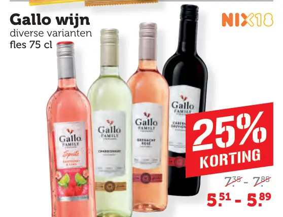 Aanbieding: Gallo wijn