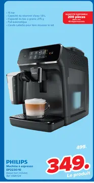 Offre: Machine à espresso EP2230/10
