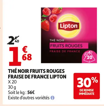 Promotie: Thé noir fruits rouges