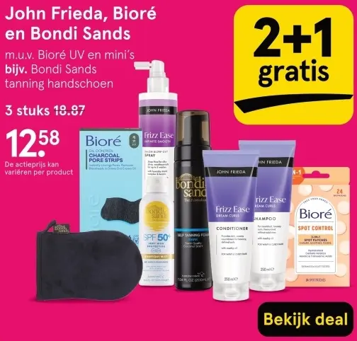 Aanbieding: John Frieda, Bioré en Bondi Sands