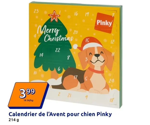 Offre: Calendrier de l'Avent pour chien Pinky