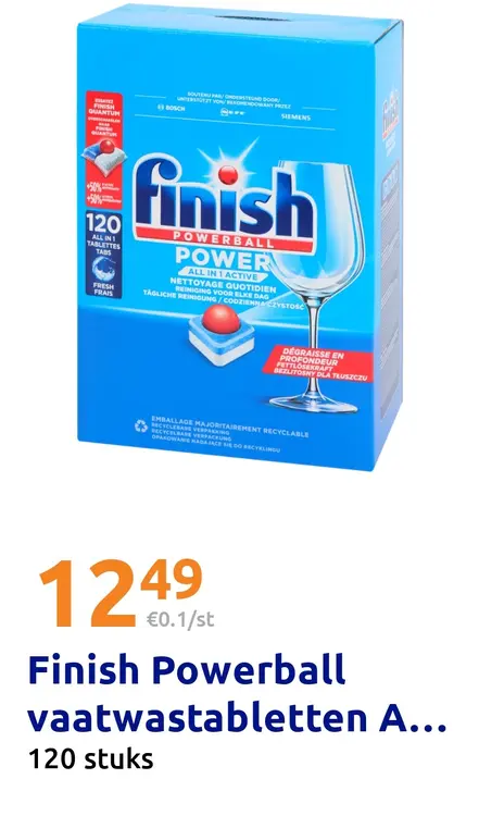 Aanbieding: Finish Powerball vaatwastabletten