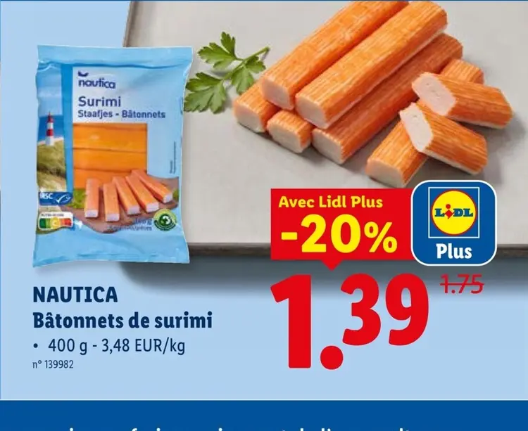 Offre: Bâtonnets de surimi
