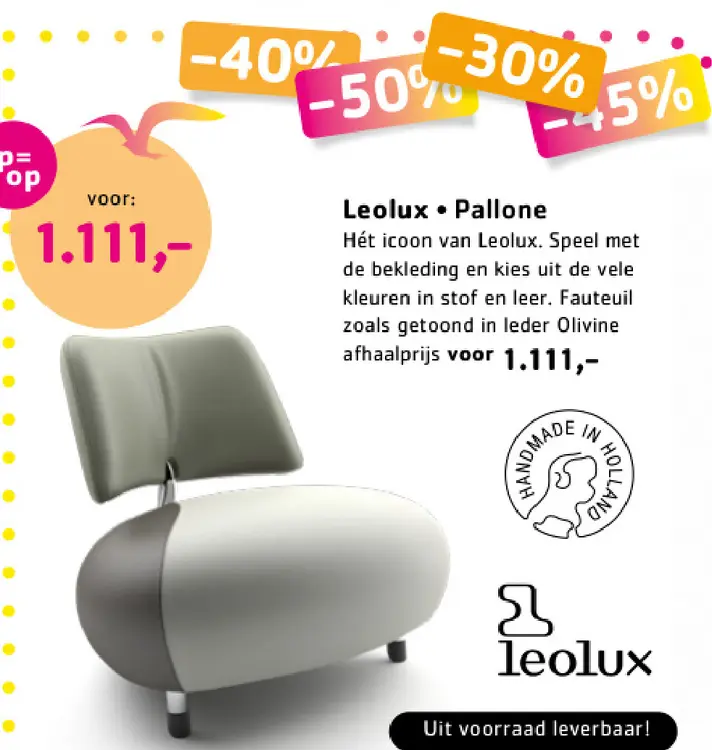 Promotie: Leolux Pallone