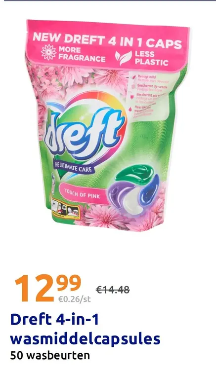 Promotie: Dreft 4-in-1 wasmiddelcapsules