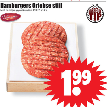 Aanbieding: Hamburgers Griekse stijl