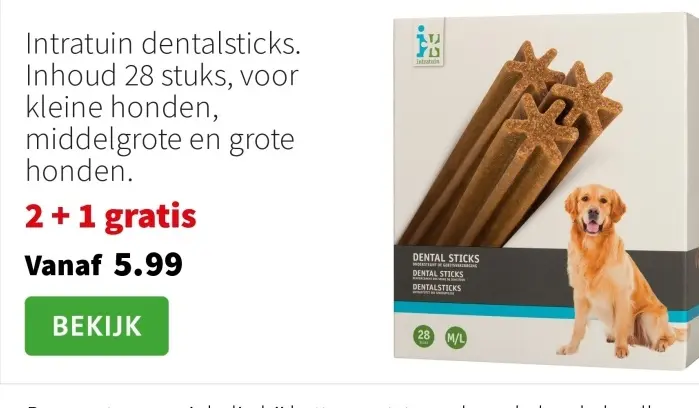 Aanbieding: Intratuin dentalsticks