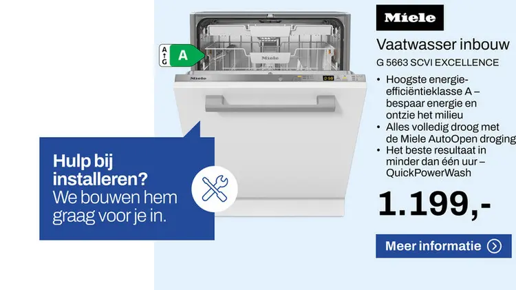 Aanbieding: Vaatwasser inbouw G 5663 SCVI EXCELLENCE
