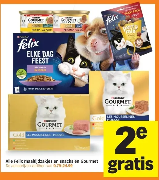Aanbieding: Felix maaltijdzakjes en snacks en Gourmet