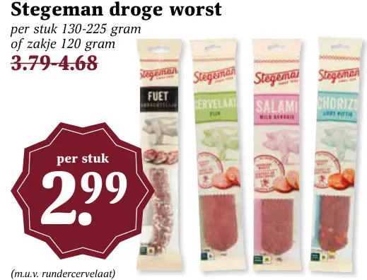 Aanbieding: droge worst