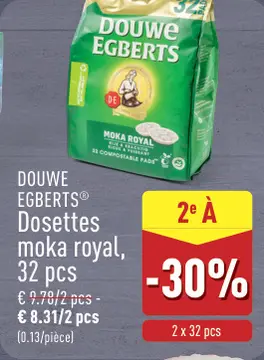 Offre: DOUWE EGBERTS Dosettes moka royal