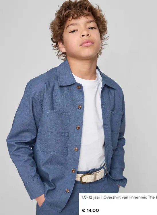 Promotie: Overshirt van linnenmix