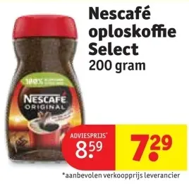 Promotie: oploskoffie Select